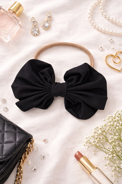 Fluffy Baby Headband- Black