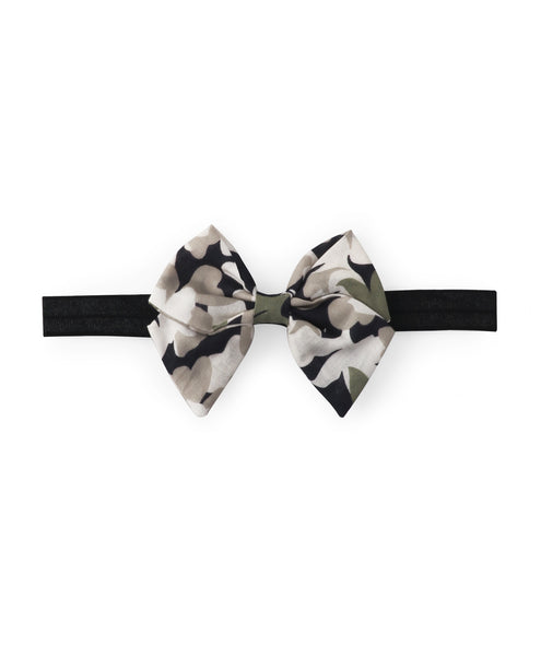 Printed School Bow Headband - Camouflage