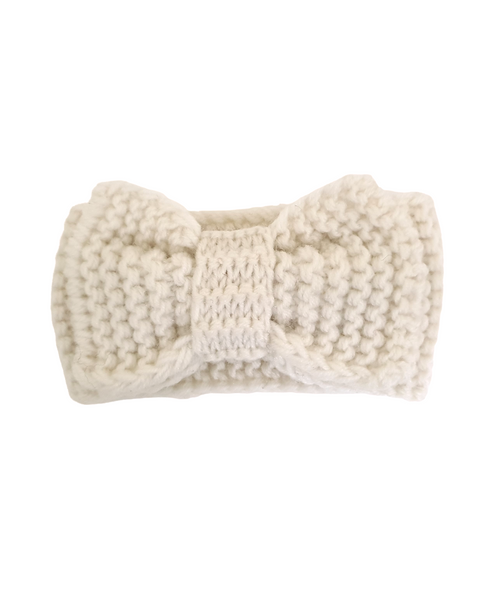 Woolen Turban Headband- White