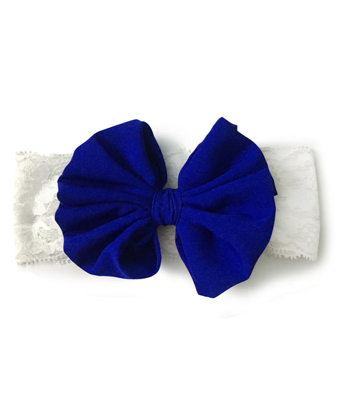 Big Bow Hairband - Dark Blue