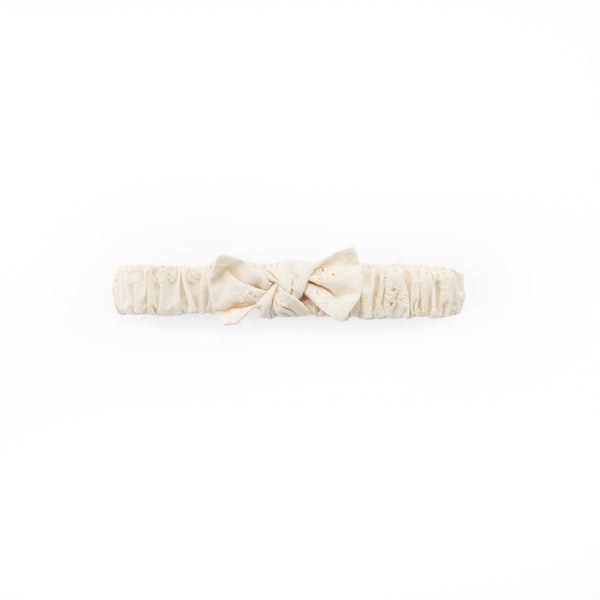 Solid Elasticated Headband- Off-White