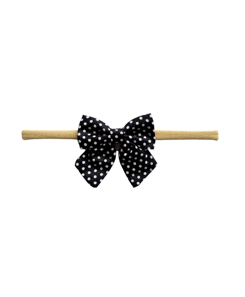 Flower & Bow Headband Set - Black, Light Pink & Yellow