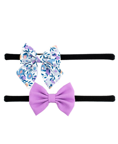 Petite Floral Headband Set- Lavender